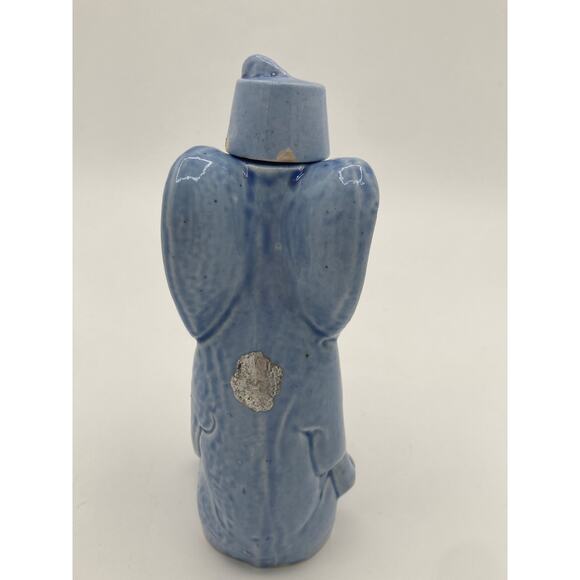 Vintage German Elephant Decanter Blue Ceramic with Stopper - Picture 3 of 7